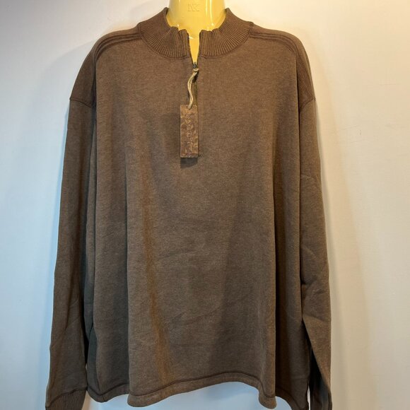 Pronto Uomo Blue Men's Reversible Brown Grey Mock Neck Sweater - Size 3X - NWT - Picture 3 of 8